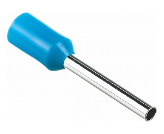 Штыревой втулочный изолированный наконечник KLR KTE 0.75-10 0,75мм2, L=10мм, синий 1075100 