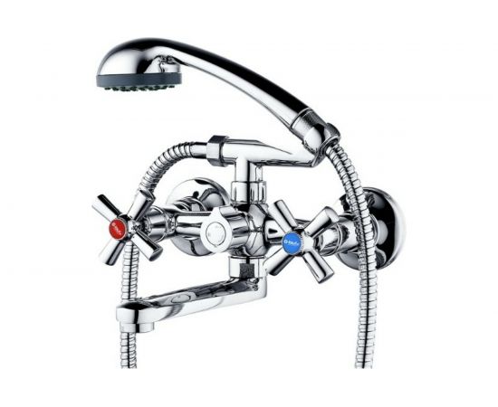 Смеситель для ванны и душа G-lauf с поворотным изливом и душевой лейкой, хром QMT3-A722 