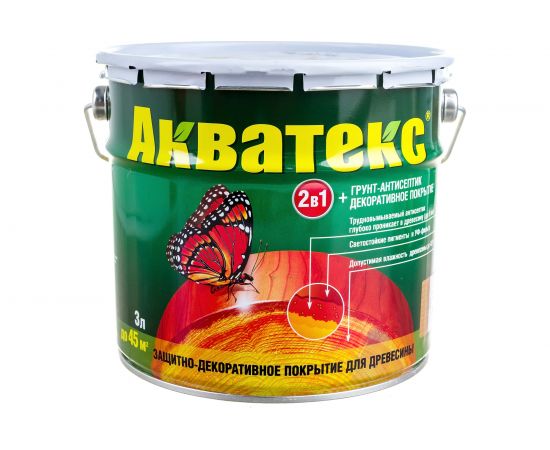 Защитно-декоративное покрытие для древесины Рогнеда Акватекс (дуб; 3 л) 517 