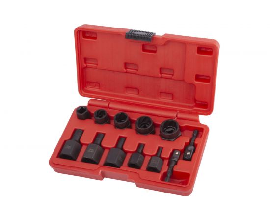 Набор экстраторов поврежденных болтов, гаек, шпилек, 12 предметов AV Steel AV-921093 