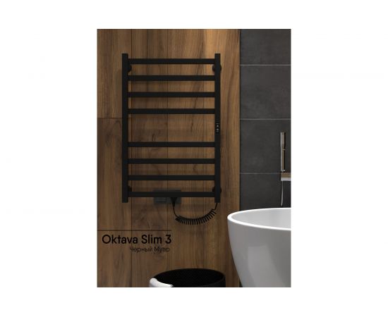 Полотенцесушитель INDIGO Oktava Slim 3 electro 80/50 таймер, скрытый монтаж, универсальное подключение R/L LСLOKS3E80-50BRRt 