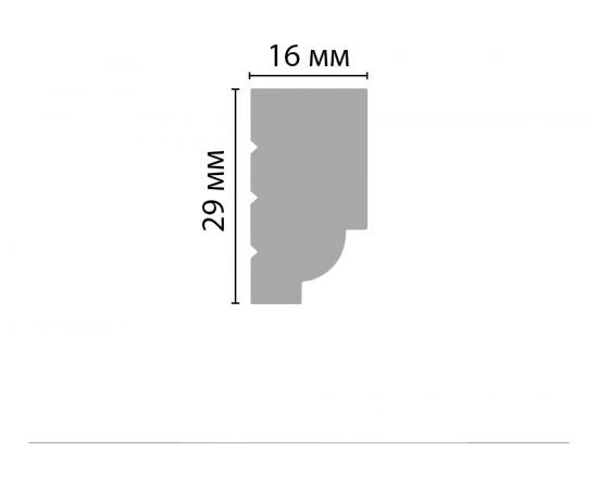 Плинтус потолочный Stenopol 29x16x2000 мм C711 – изображение 2