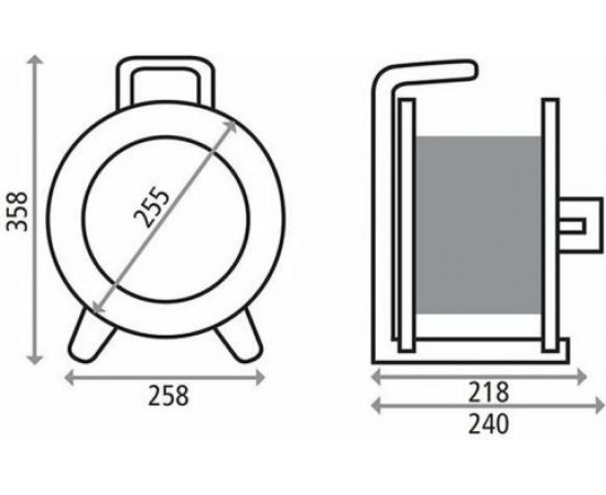 Катушка без провода HEDI металлическая 3 розетки D=255мм термозащита K1S000TF – изображение 2