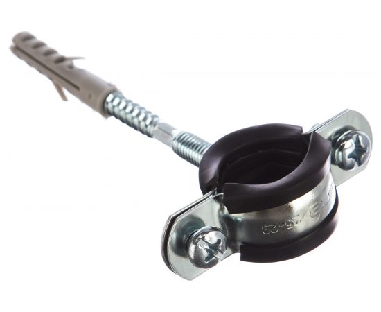 Трубный хомут с гайкой ЗУБР оцинкованный, в комплекте с сантехнической шпилькой 37866-25-29 – изображение 2