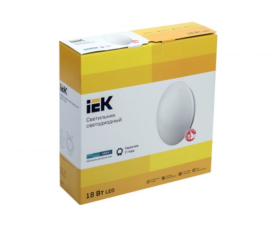 Светодиодный светильник IEK LED ДПБ, 1002, 18вт, IP20, 4000K, круг, белый LDPB0-1002-18-4000-K01 – изображение 2