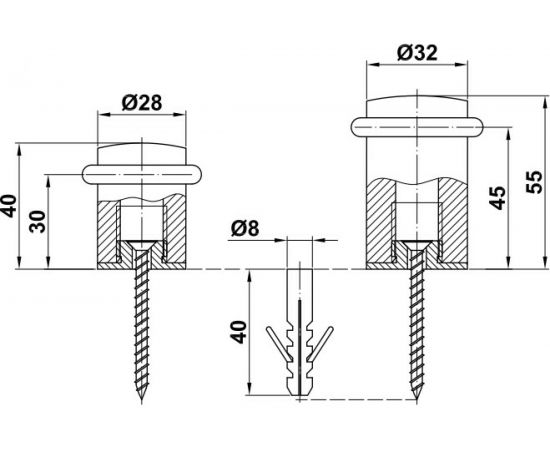 Дверной стопор Amig никель/черный 5747 – изображение 2