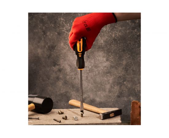 Шлицевая отвертка REXANT SL 8х150 мм, двухкомпонентная рукоятка 12-4724 – изображение 3