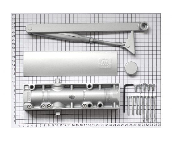 Дверной доводчик Doorlock DL200N BC DC EN2-5 с регулируемыми функциями тормоза открывания, серебристый 75560 – изображение 3