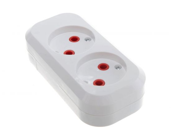 Колодка Navigator NCA-BL01-02-X-WH, 2 гнезда, без заземления, АБС-пластик 61583 – изображение 4