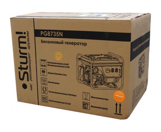 Бензогенератор Sturm PG8735N 3500 ВА, AVR (Авто. Рег.Напр.), ручн старт, 42 кг, бак 15л – изображение 4