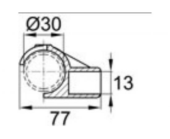 Комплект латодержателей LIK 63мм, на трубу диаметром 30мм, 10шт. LIК002-7003 – изображение 4