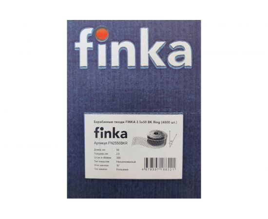 Барабанные гвозди Finka 2.5x50 BK Ring, 4800 шт. FN2550BKR – изображение 4