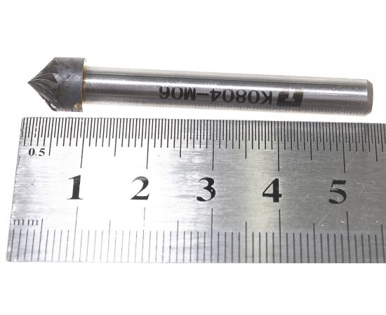 Борфреза твердосплавная зенкер 90 град. с двойной насечкой (8х4 мм; хвостовик 6 мм) ПНЕВМО-ТРЕЙД K0804-M06 – изображение 4