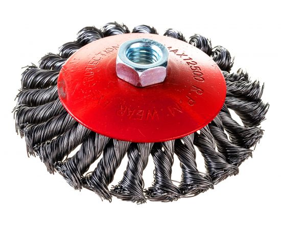 Щетка металлическая крученая тарелка (115 мм; М14) для УШМ ON 20-06-115 – изображение 4