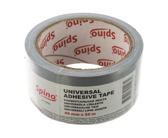 Тканевая влагостойкая лента SPINO 48мм х 20м серая 54620 – изображение 4