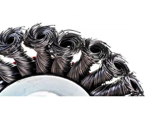 Щетка металлическая крученая тарелка (115 мм; М14) для УШМ ON 20-06-115 – изображение 5