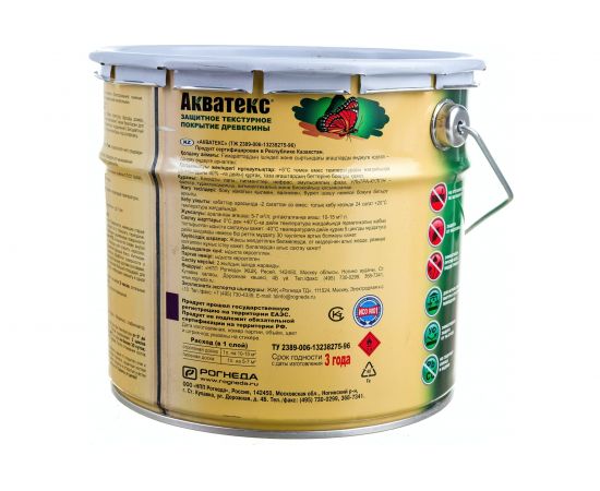 Защитно-декоративное покрытие для древесины Рогнеда Акватекс (дуб; 3 л) 517 – изображение 5