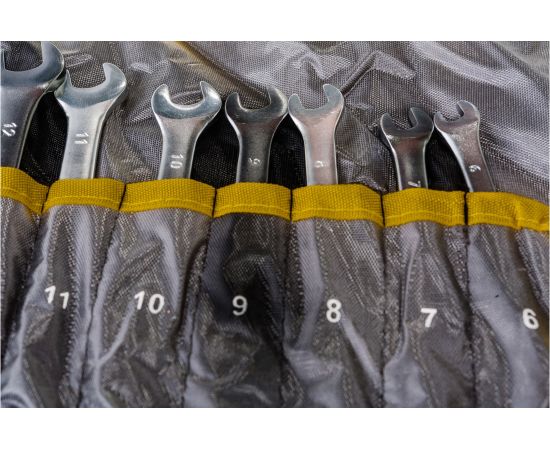 Набор комбинированных ключей 6-36мм Chrome vanadium сатинированных планшет ЭВРИКА ER-10210 – изображение 6