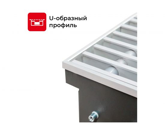 Встраиваемый внутрипольный конвектор TECHNO Usual с решеткой KVZ 200-85-1400 RH07000227 – изображение 6