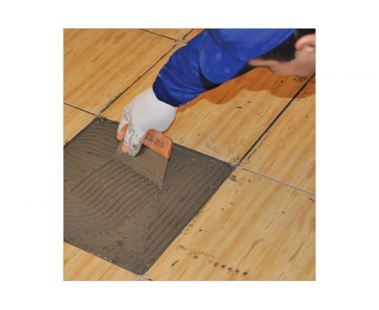 Широкий шпатель DEKOR 170х80 мм, зуб 4х4 мм деревянная ручка 470 – изображение 6