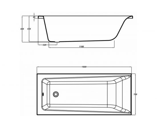 Прямоугольная ванна Cersanit LORENA 160x70 63322 – изображение 9