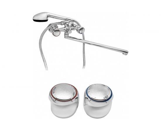 Смеситель для ванны SAMARA №4 Гербера плоский излив, 1/2 керамика 5604 