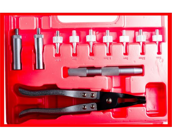 Набор для снятия и установки маслосъемных колпачков в кейсе ЭВРИКА 11 предметов ER-86608 