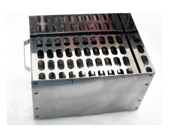 Двухуровневая коптильня Петромаш, 50х25х20 см, нержавеющая сталь, 1 мм 59921 