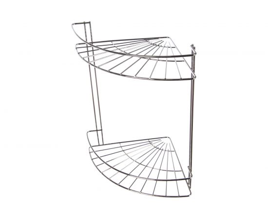 Угловая 2-ярусная полка Vanstore Slim хром 032-00 