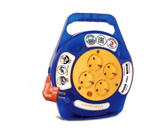 Удлинитель на катушке UNIVersal У10-015 термо ПВС 3*0,75 10м 9633904 1671 