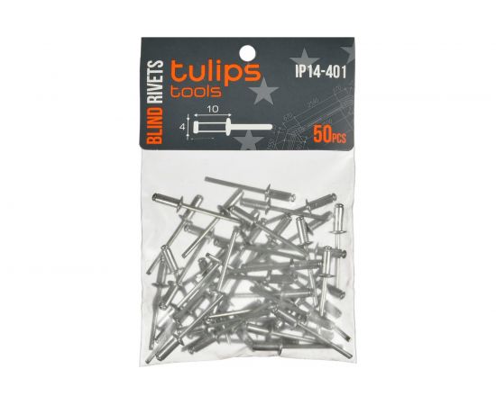 Вытяжные заклепки Tulips tools 4.0х10 мм, 50 шт IP14-401 