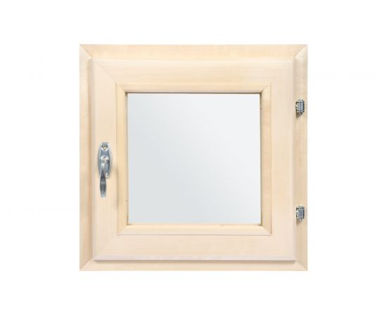 Форточка в парную со стеклопакетом Банные Штучки, 0,4х0,4м, с ручкой, затвором, петлями 31186 