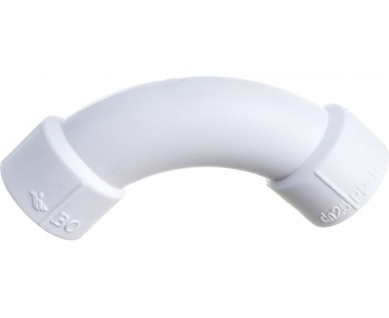 Уголок-отвод Blue Ocean полипропиленовый, плавно-загнутый 90 град - 25 PPRF/90LE(W)-25 