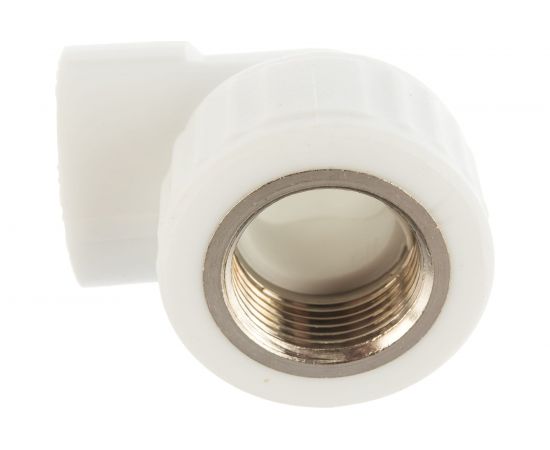 Комбинированный угольник VALFEX PP-R белый, 25х3/4 дюйма ВР 10125025 127-0589 