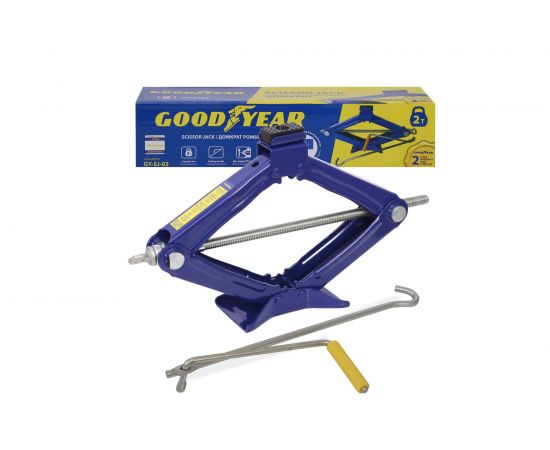 Универсальный ромбический домкрат Goodyear GY-SJ-03 2 т, 100-410 мм, со съемной ручкой GY000912 