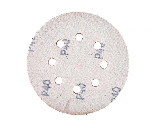 Круг шлифовальный абразивный с перфорацией (5 шт; 125 мм; Р40) для резиновых дисков VOREL 8574 – изображение 2
