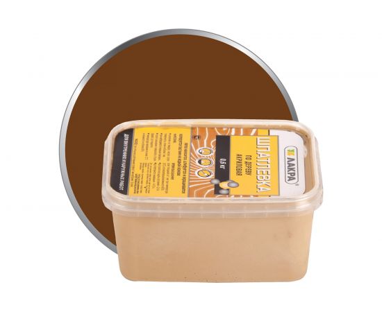 Шпатлевка по дереву Орех 0,6 кг Лакра 90001110173 – изображение 2