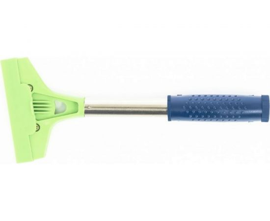 Скребок, фиксированное лезвие, 100мм металлич, обрезиненная ручка, 300мм СИБРТЕХ 79542 – изображение 2