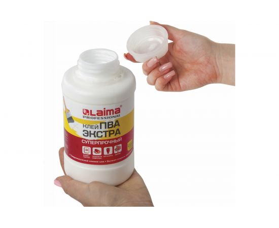 Клей ПВА ЛАЙМА Экстра Суперпрочный 1 кг, керамика, ткань, кожа, дерево, бумага, картон 606432  – изображение 2