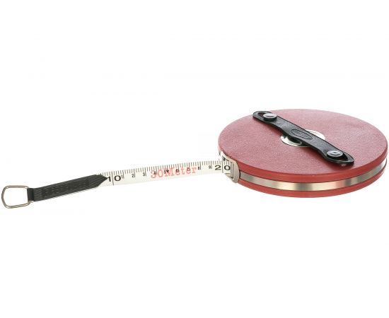 Рулетка (фибергласовая лента 30 м, красный пластиковый корпус) КУРС 17508 – изображение 2