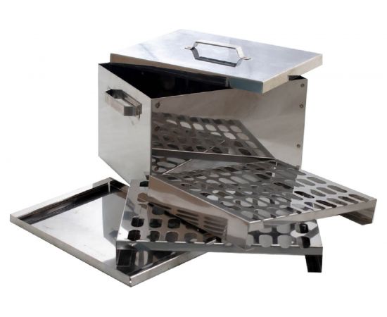 Двухуровневая коптильня Петромаш, 50х25х20 см, нержавеющая сталь, 1 мм 59921 – изображение 2