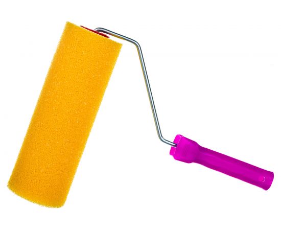 Валик в сборе KRAFOR гладкий (структурный поролон, D80/230мм, бюгель 6мм) 085-0250 54834 – изображение 2