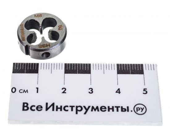 Плашка М6х1.0мм D-20мм HSS4341 АвтоDело 40876 14463 – изображение 3