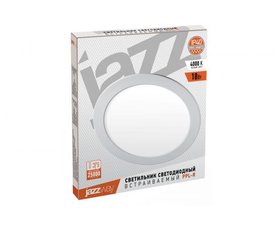 Встраиваемый светильник Jazzway PPL-R 18w 4000K IP40 WH d220мм круглый 5009738A – изображение 3