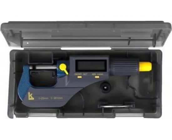 Микрометр цифровой МКЦ- 25, шаг 0.001 мм, 1 класс точности КАЛИБРОН 70420 – изображение 4