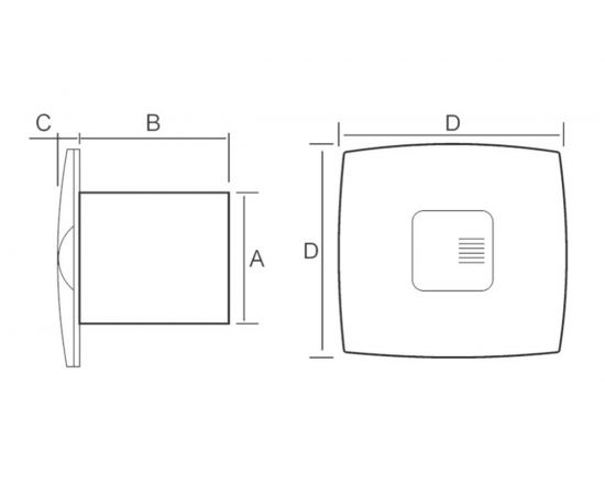 Вентилятор MTG A100XS-S-K светлое дерево с микроволновым датчиком+клапан+фланец 402064 – изображение 4