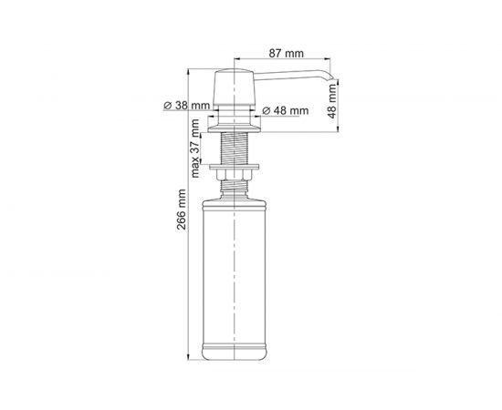 Встраиваемый дозатор для мыла WasserKRAFT 320 ml K-1099 – изображение 5