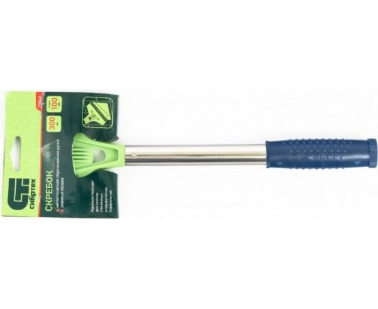 Скребок, фиксированное лезвие, 100мм металлич, обрезиненная ручка, 300мм СИБРТЕХ 79542 – изображение 6