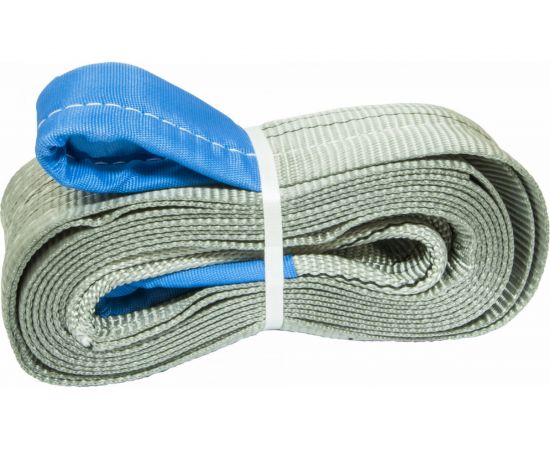 Буксировочный грузовой трос MEGAPOWER 27000 кг, 5 м, ширина 120 мм, петля-петля, в сумке M-78527 