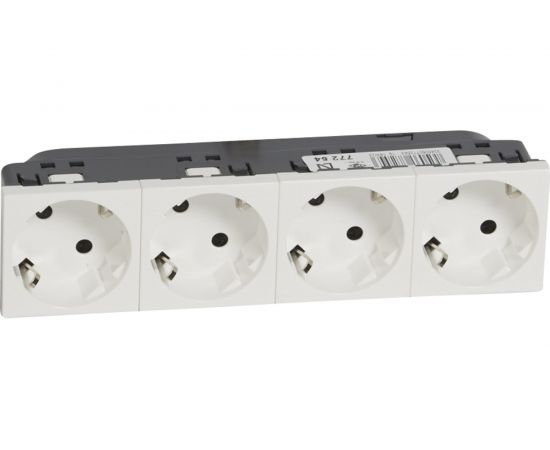 Розетка Legrand Mosaic 4Х2К+З н.ст. 45 град. 077254 